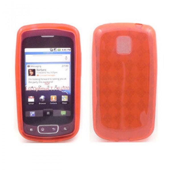 Wholesale TPU Gel Case for LG Optimus T / P509 (Red)